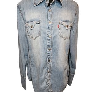 Levis western denim jean shirt